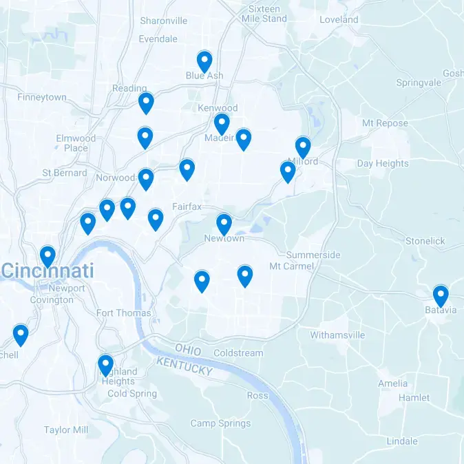 Areas we serve include